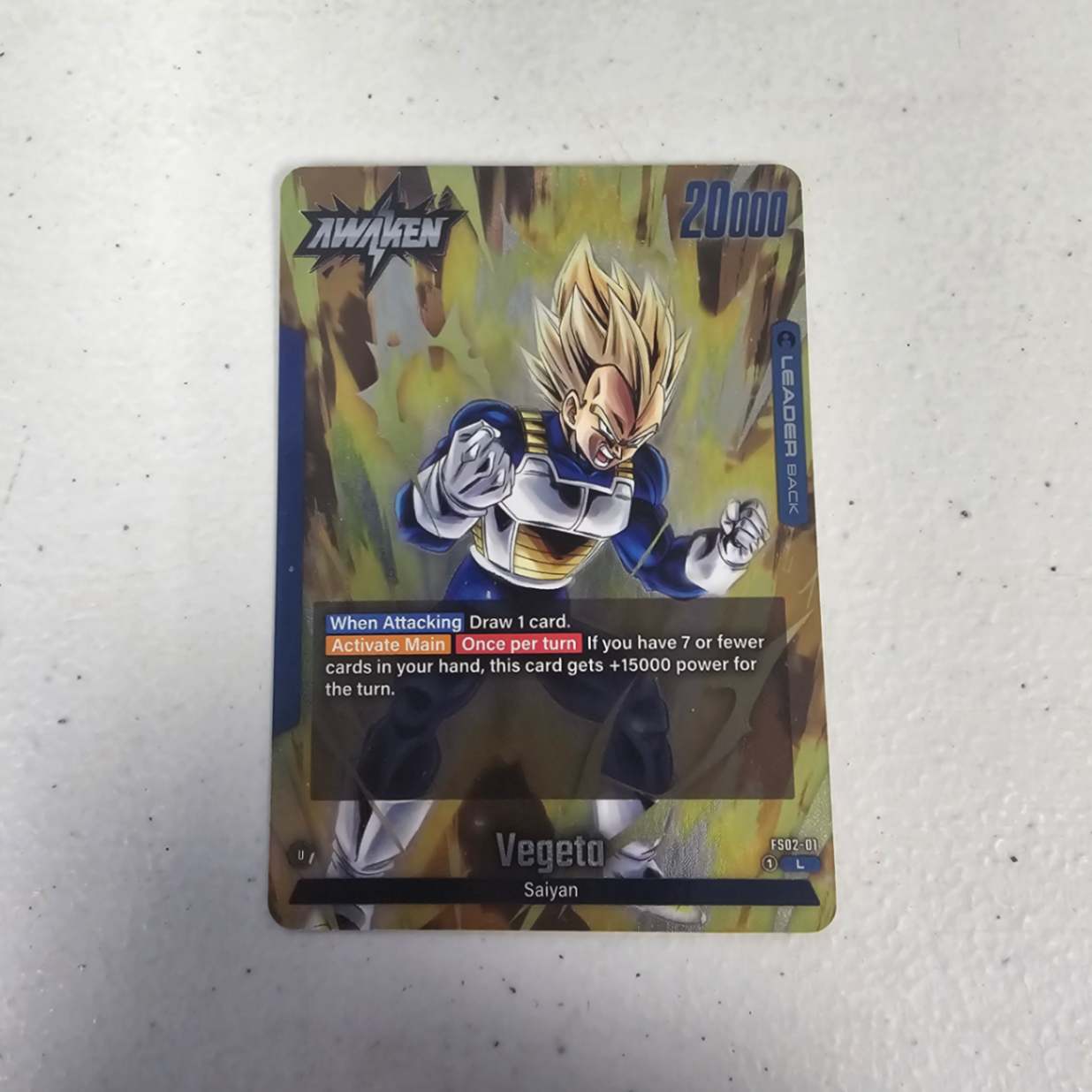 Vegeta Starter Deck: Rising Broly #FS02-01 Foil Dragon Ball Super Card Game
